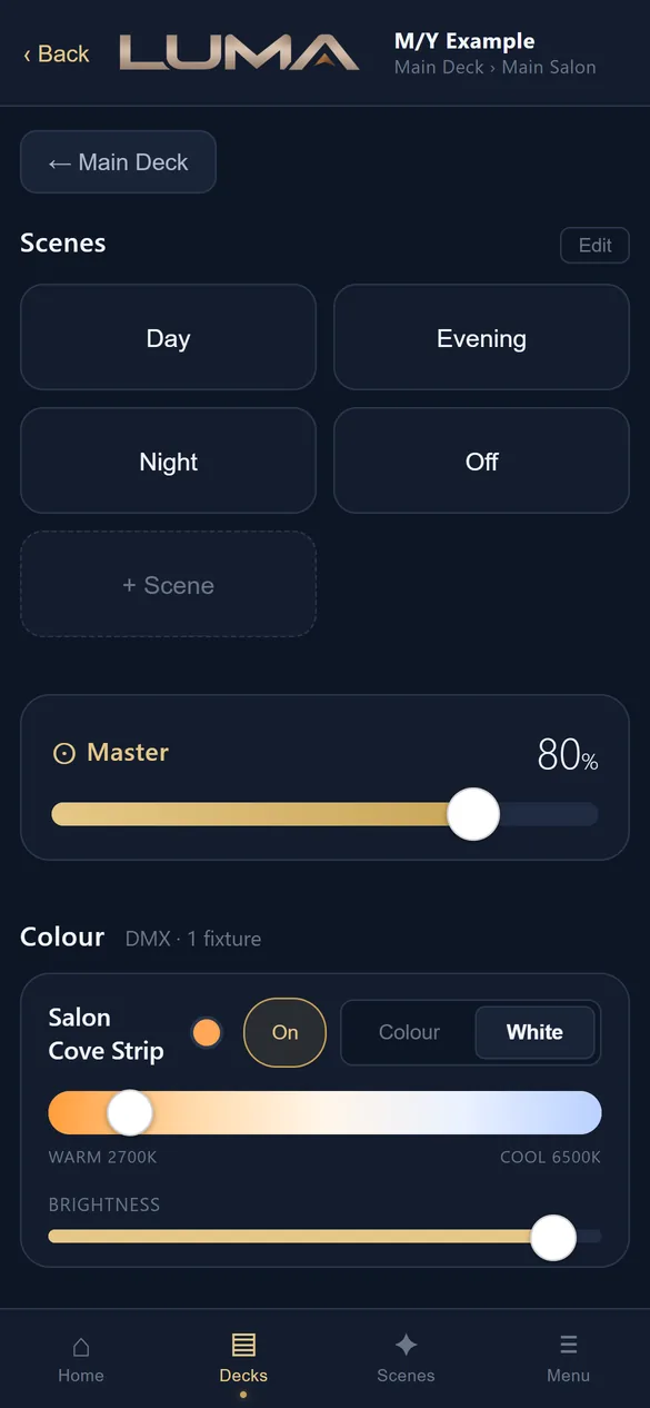 Main Salon on a phone